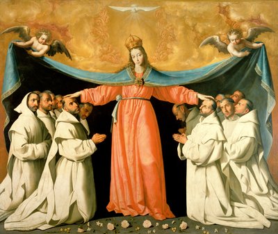 Virgin of the Misericordia Sheltering the Carthusians, c.1629 by Francisco de Zurbaran